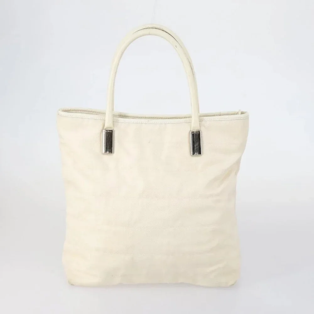 GUCCI Tote Bag Suede Canvas Nylon 4 Set Black Ivory Auth bs30282 - Picture 5 of 15